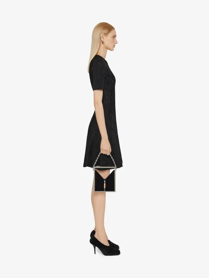 Givenchy Dress In Lurex With Floral Jacquard Black Women Dresses
