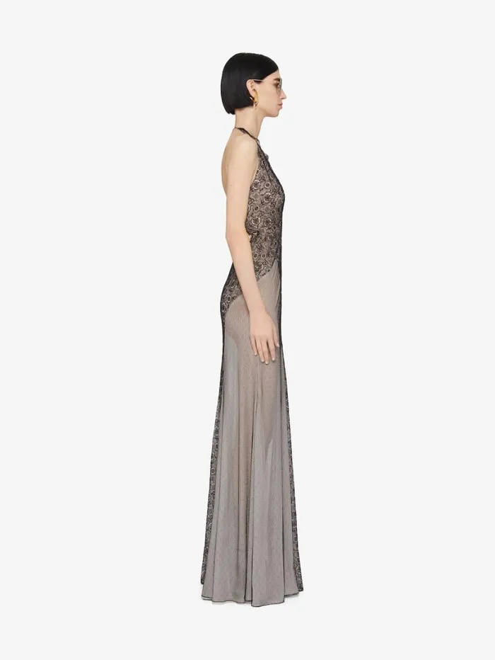 Givenchy Evening Dress In Lace Black Women Dresses