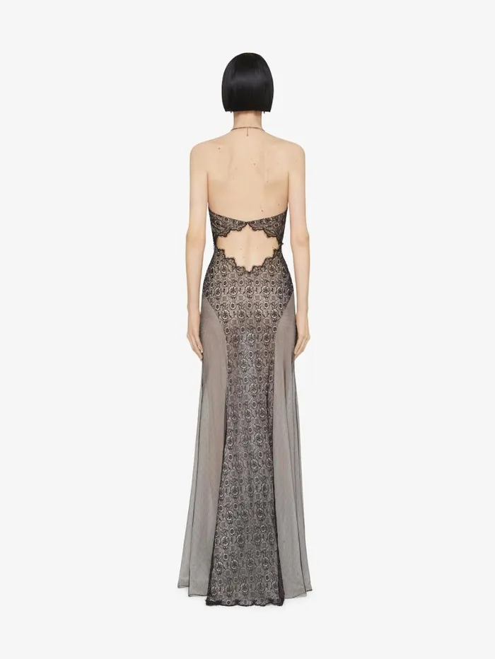Givenchy Evening Dress In Lace Black Women Dresses
