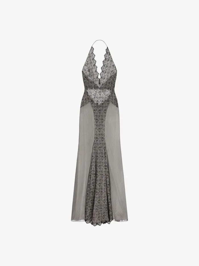 Givenchy Evening Dress In Lace Black Women Dresses
