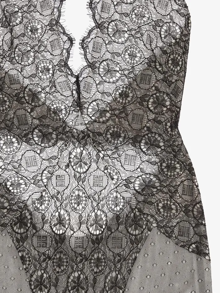 Givenchy Evening Dress In Lace Black Women Dresses