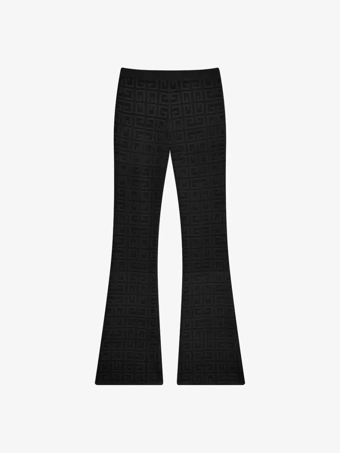 Givenchy Flare Pants In 4G Jacquard Black Women Pants and Shorts