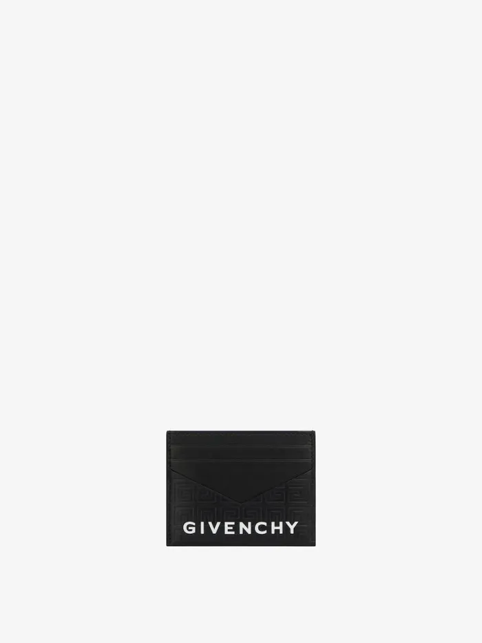 Givenchy GCut Card Holder In 4G Leather Black Women Wallets and Card Holders