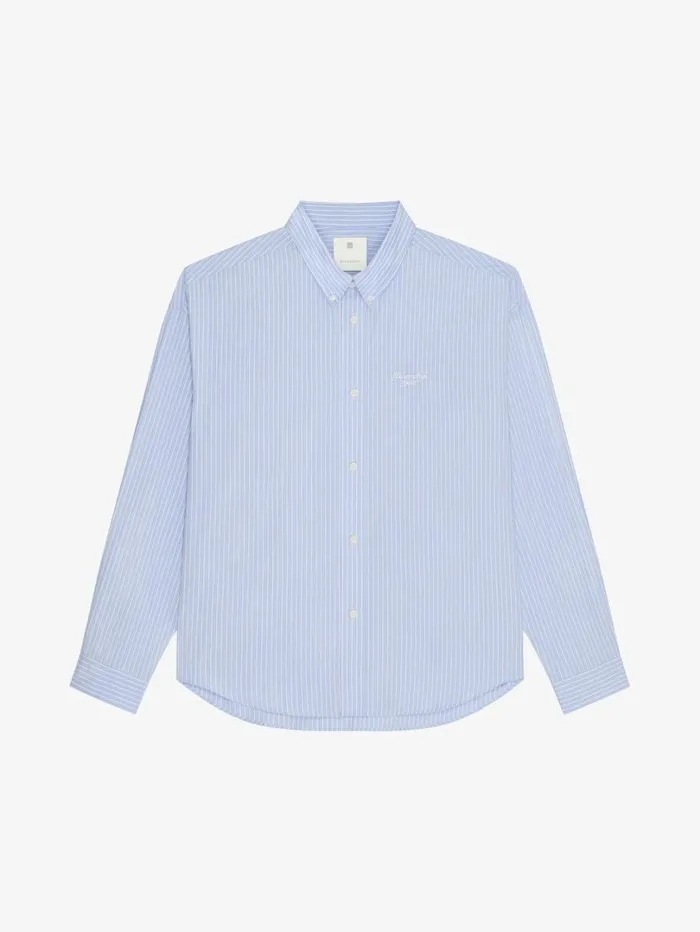 Givenchy GIVENCHY 1952 Shirt In Cotton Light Blue Men Shirts