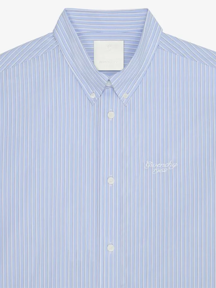 Givenchy GIVENCHY 1952 Shirt In Cotton Light Blue Men Shirts Givenchy GIVENCHY 1952 Shirt In Cotton Light Blue Men Shirts