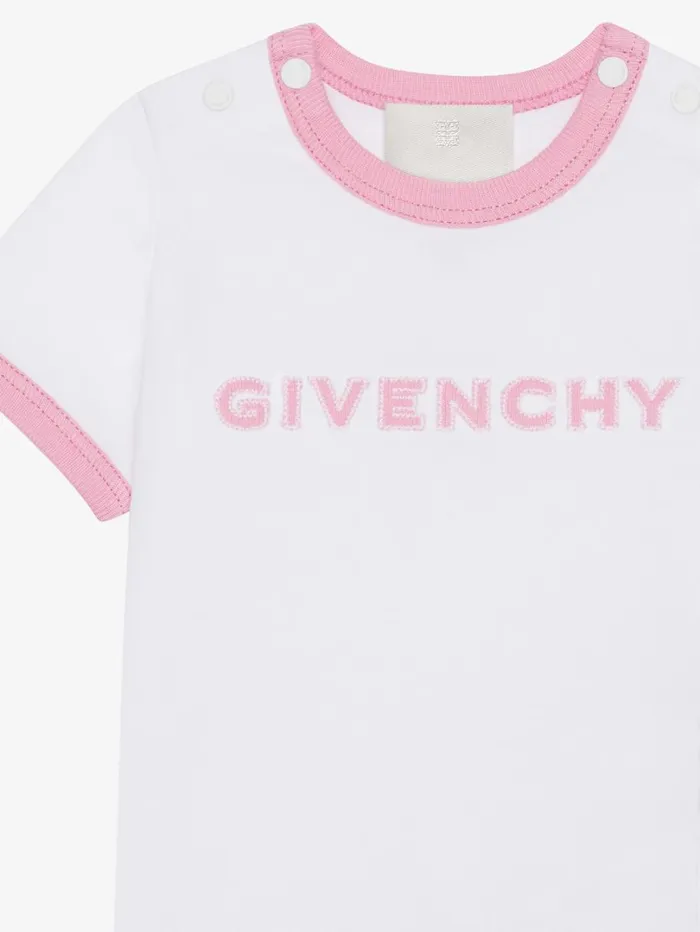 Givenchy GIVENCHY 4G Tshirt And Shorts In Cotton Gift Set Pink WomenMen Baby 1 Month To 3 Years