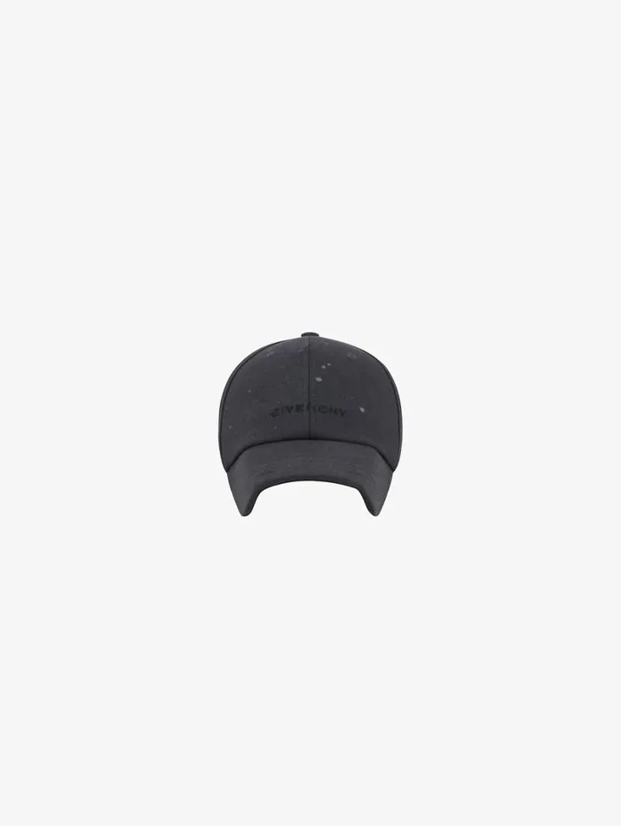 Givenchy GIVENCHY Embroidered Cap In Cotton Grey Mix Men Beanies and Caps