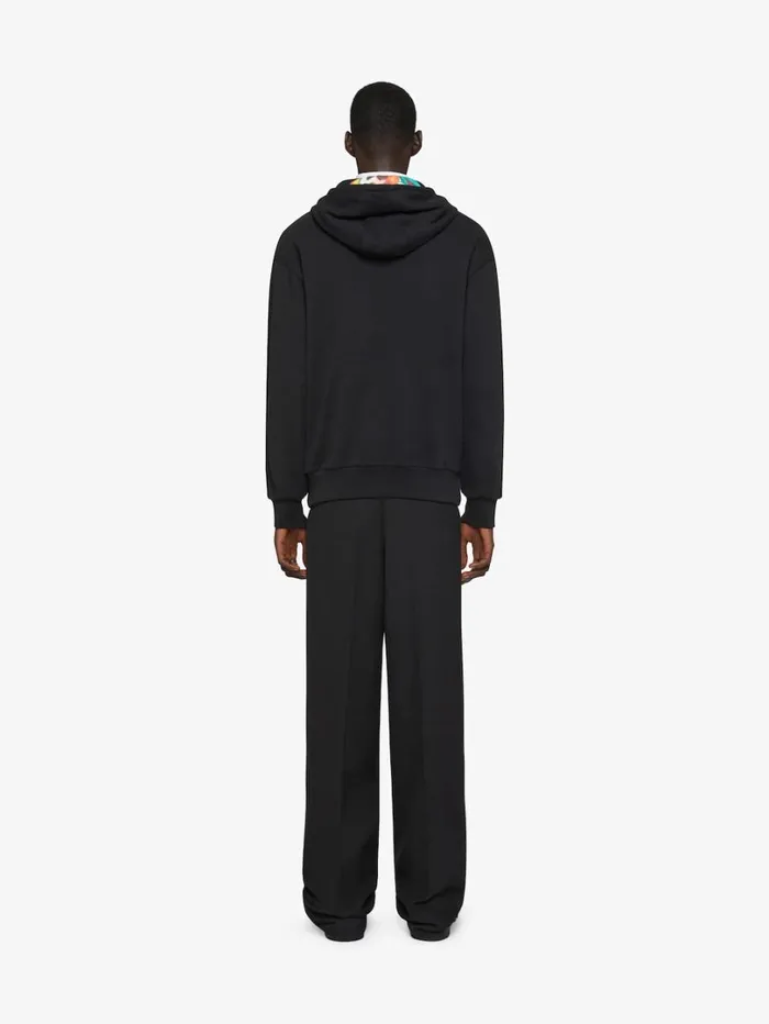 Givenchy GIVENCHY Psychedelic Boxy Fit Hoodie In Fleece Black Men Sweatshirts and Hoodies