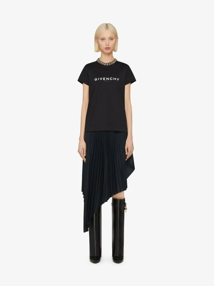 Givenchy GIVENCHY Reverse Slim Fit Tshirt In Cotton Black Women TShirts