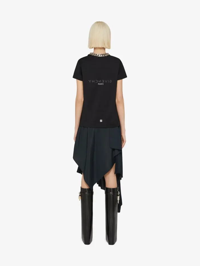 Givenchy GIVENCHY Reverse Slim Fit Tshirt In Cotton Black Women TShirts