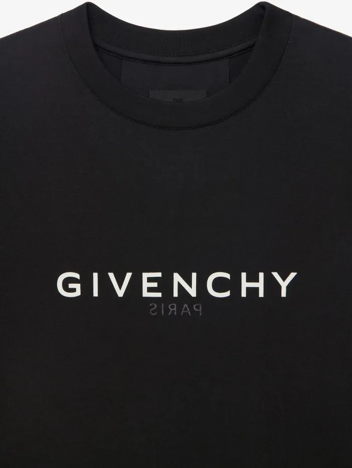 Givenchy GIVENCHY Reverse Slim Fit Tshirt In Cotton Black Women TShirts