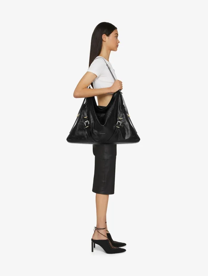 Givenchy Large Voyou Bag In Leather Black Women Crossbody Bags Givenchy Large Voyou Bag In Leather Black Women Crossbody Bags