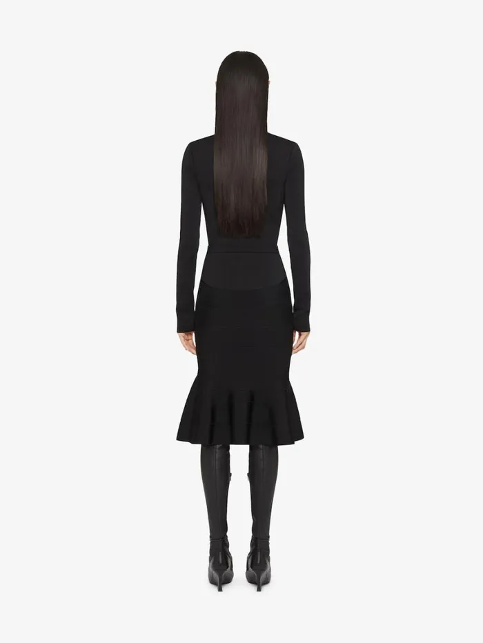 Givenchy Lowcut Sweater In Punto Milano Black Women Knitwear