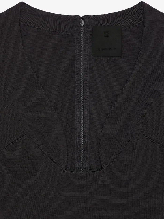 Givenchy Lowcut Sweater In Punto Milano Black Women Knitwear