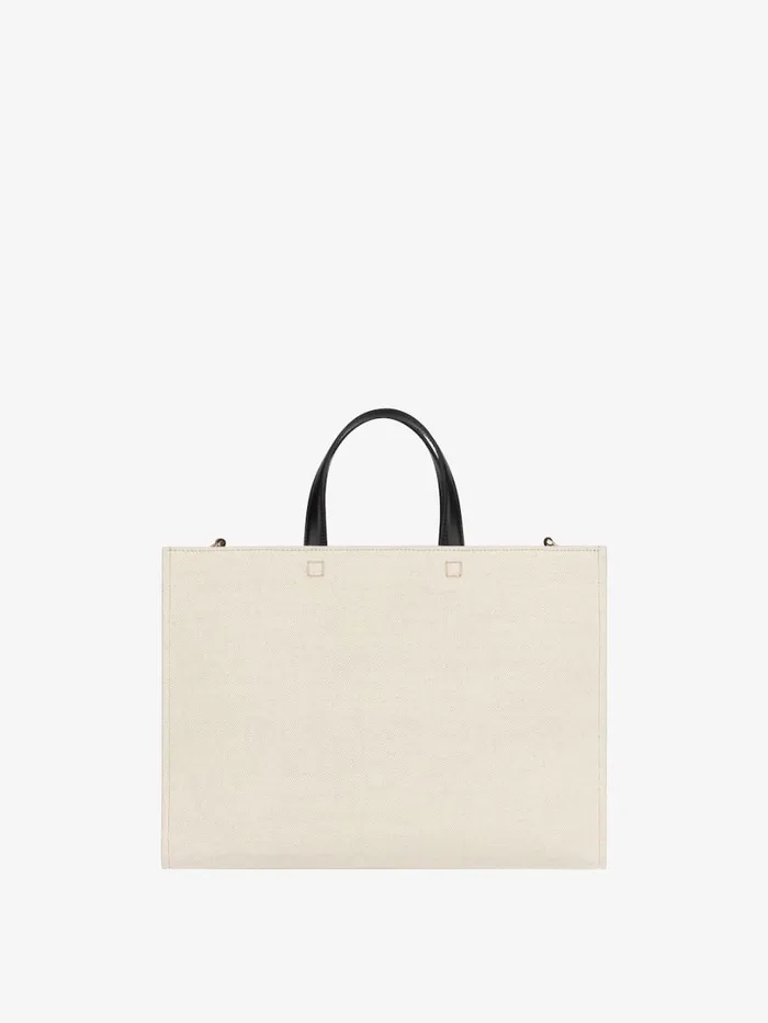 Givenchy Medium GTote Shopping Bag In Canvas Beigeblack Women Shoulder Bags Givenchy Medium GTote Shopping Bag In Canvas Beigeblack Women Shoulder Bags
