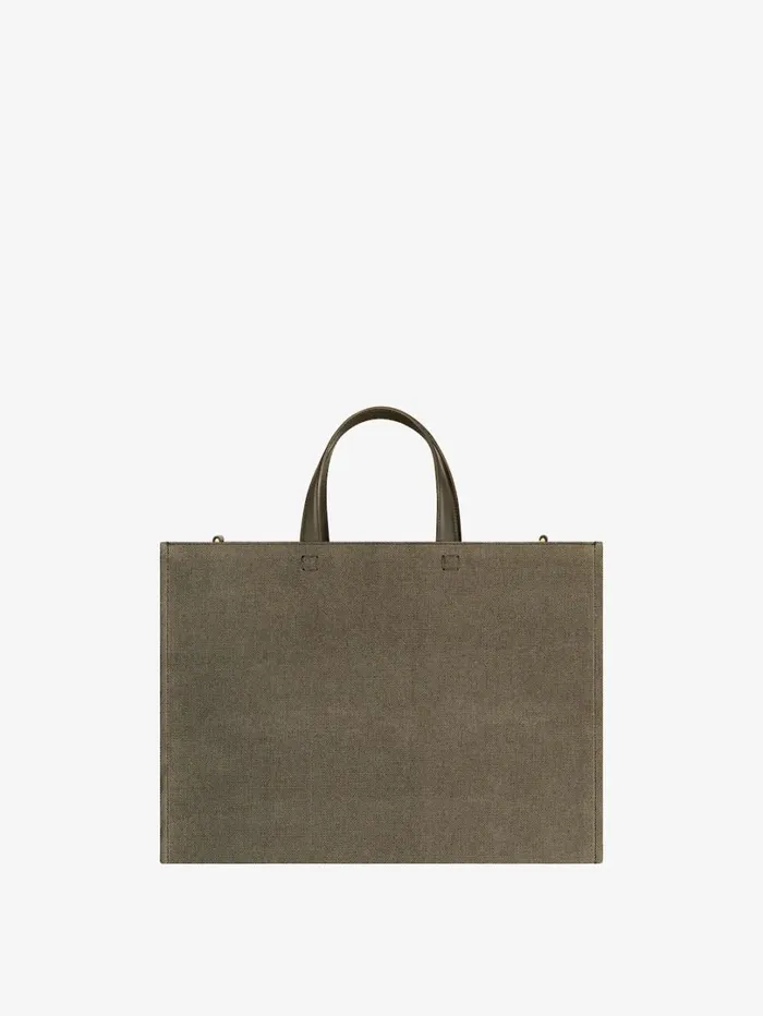 Givenchy Medium GTote Shopping Bag In Canvas Dark Khaki Women Shoulder Bags Givenchy Medium GTote Shopping Bag In Canvas Dark Khaki Women Shoulder Bags