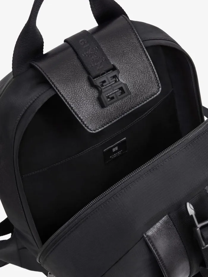 Givenchy Medium GTrail Backpack In Nylon And Leather Black Men Backpacks Givenchy Medium GTrail Backpack In Nylon And Leather Black Men Backpacks