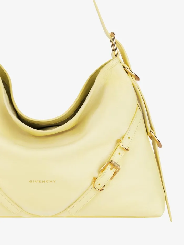 Givenchy Medium Voyou Bag In Leather Soft Yellow Women Crossbody Bags Givenchy Medium Voyou Bag In Leather Soft Yellow Women Crossbody Bags