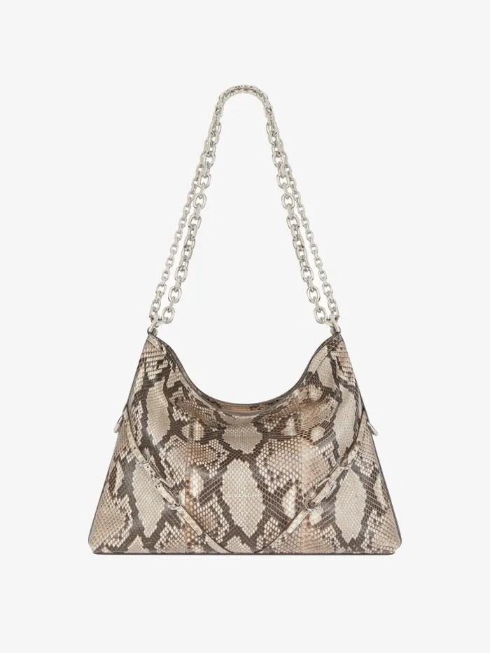 Givenchy Medium Voyou Chain Bag In Python Greynatural Women Shoulder Bags