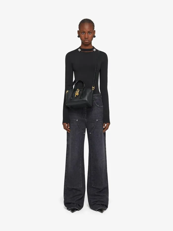 Givenchy Mini Antigona Lock Bag In Grained Leather Black Women Crossbody Bags Givenchy Mini Antigona Lock Bag In Grained Leather Black Women Crossbody Bags