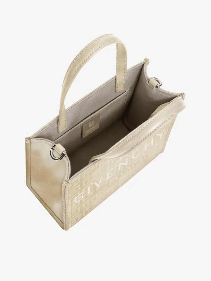 Givenchy Mini GTote Shopping Bag In 4G Lurex Embroidery Dusty Golden Women Shoulder Bags Givenchy Mini GTote Shopping Bag In 4G Lurex Embroidery Dusty Golden Women Shoulder Bags