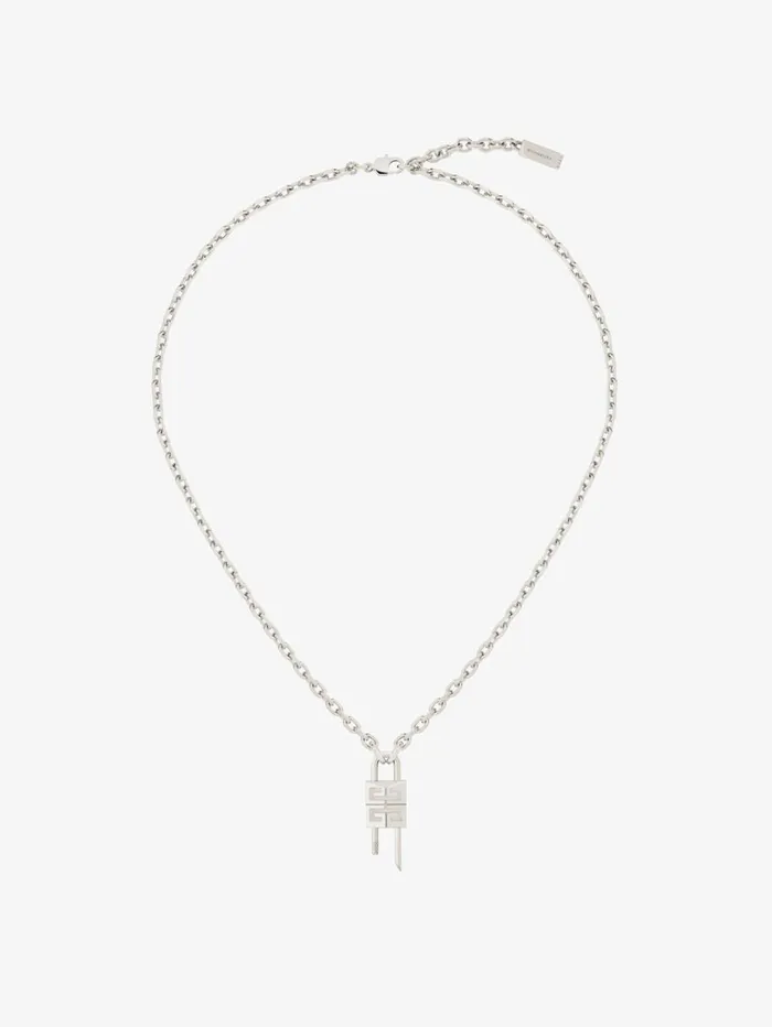 Givenchy Mini Lock Necklace In Metal Silvery Women Jewelry