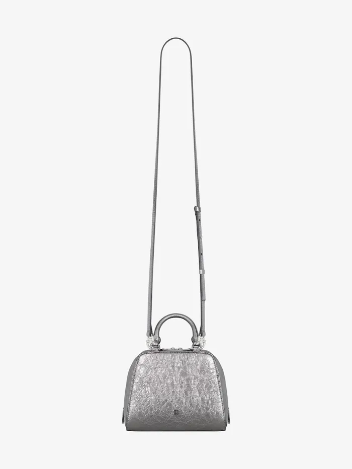 Givenchy Nano Antigona Cube Bag In Laminated Leather Silvery Grey Women Crossbody Bags Givenchy Nano Antigona Cube Bag In Laminated Leather Silvery Grey Women Crossbody Bags