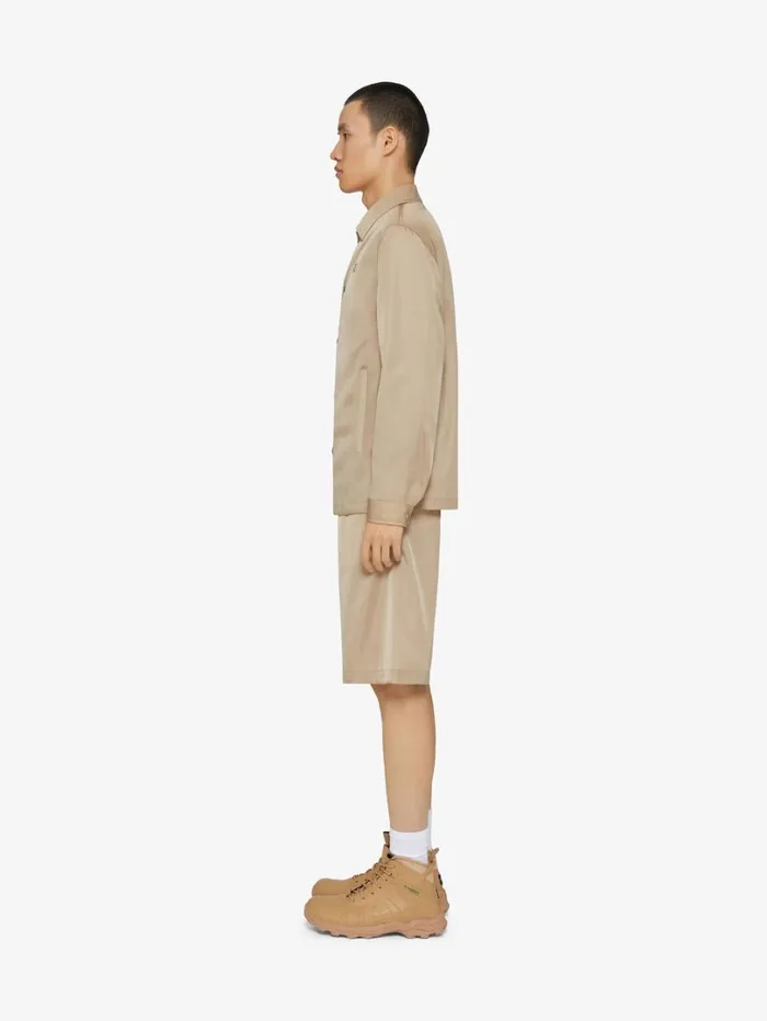 Givenchy Overshirt With 4G Detail Beige Men Shirts