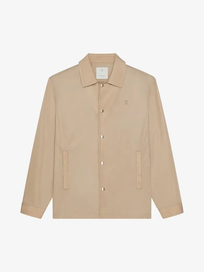 Givenchy Overshirt With 4G Detail Beige Men Shirts