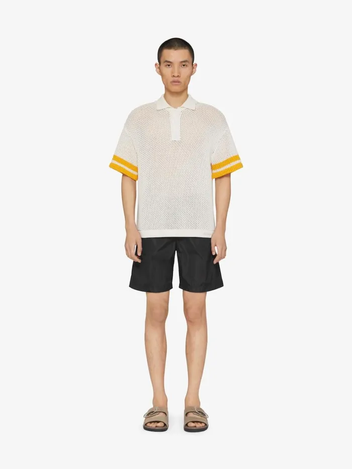 Givenchy Polo In Crochet Ivory Men TShirts