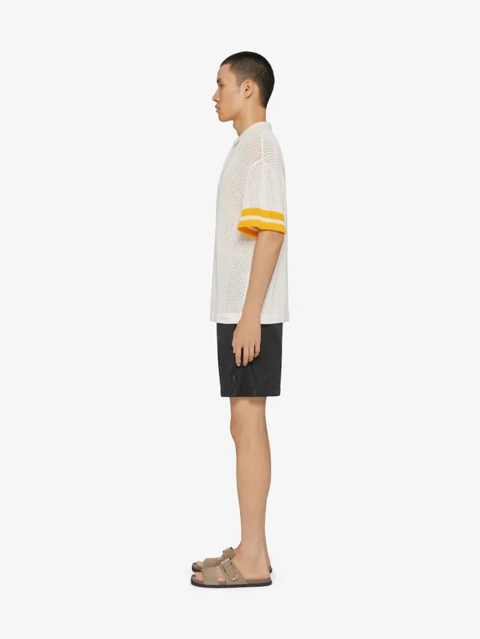 Givenchy Polo In Crochet Ivory Men TShirts