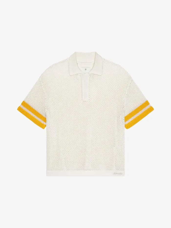 Givenchy Polo In Crochet Ivory Men TShirts