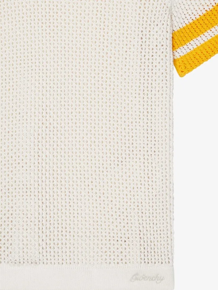 Givenchy Polo In Crochet Ivory Men TShirts