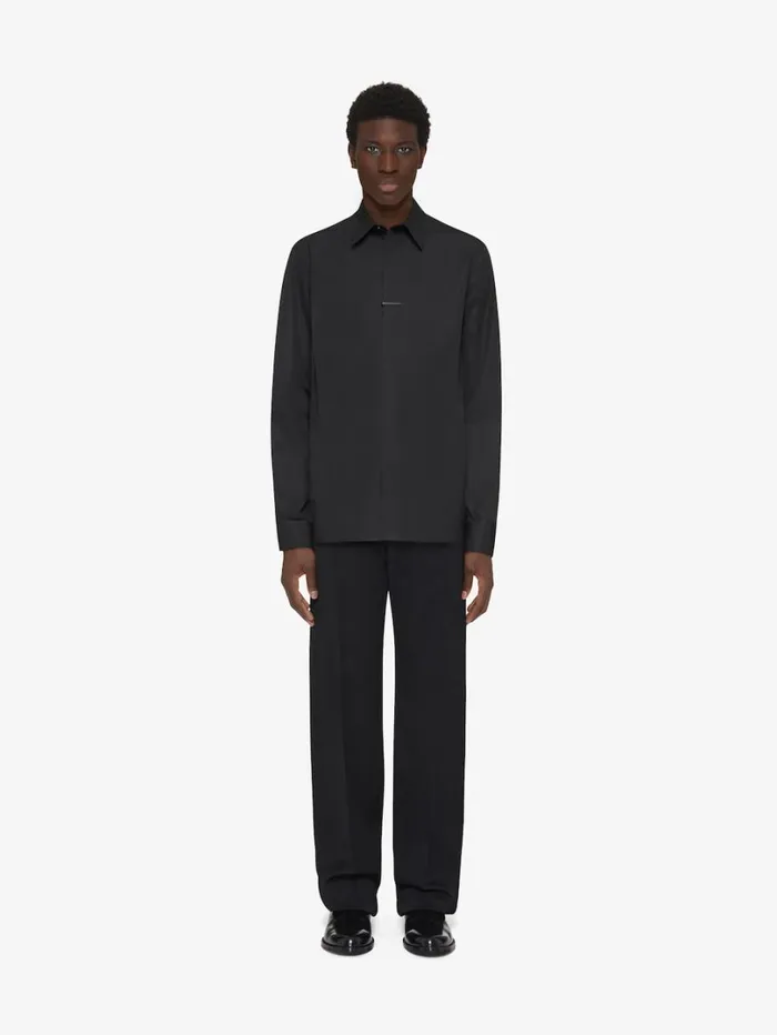 Givenchy Shirt In Poplin Black Men TShirts