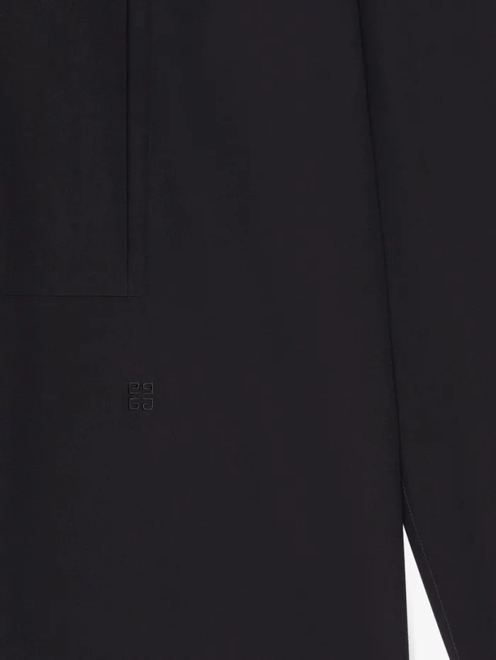 Givenchy Shirt In Silk With Plastron Black Men Shirts