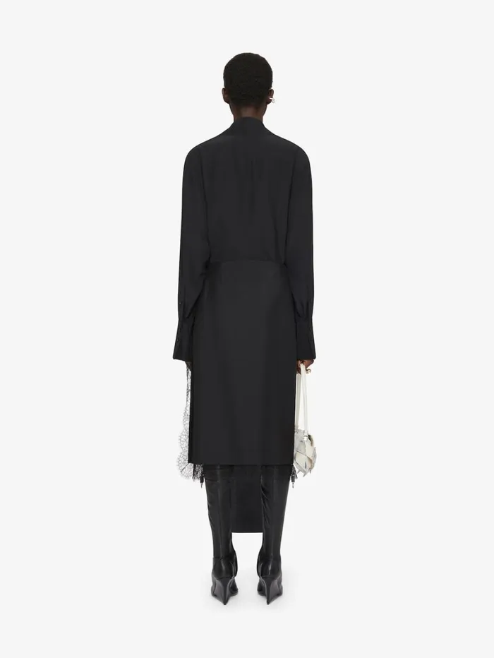Givenchy Skirt In Wool And Mohair With Lace Black Women Skirts