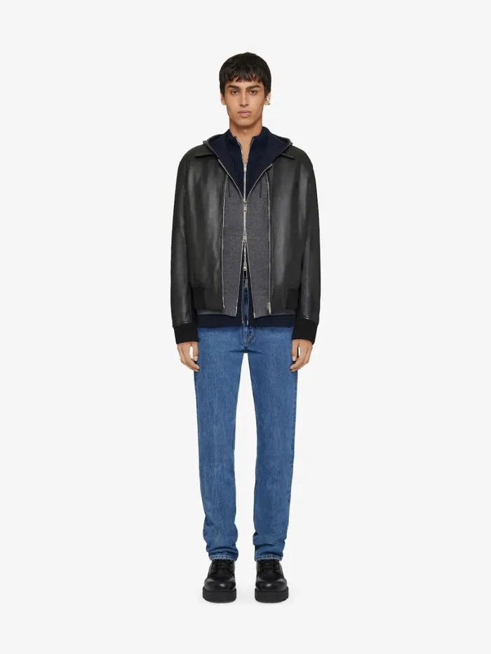 Givenchy Slim Fit Jeans In Marble Denim Indigo Blue Men Pants and Shorts
