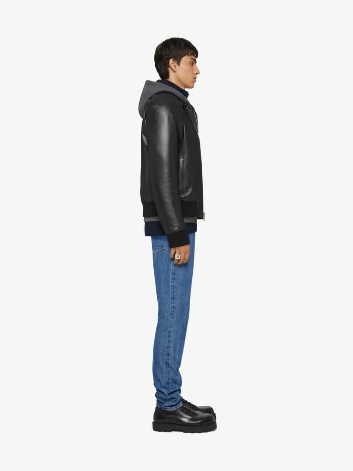 Givenchy Slim Fit Jeans In Marble Denim Indigo Blue Men Pants and Shorts