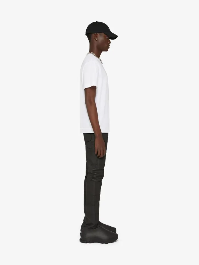 Givenchy Slim Fit Tshirt In Cotton With 4G Detail White Men TShirts
