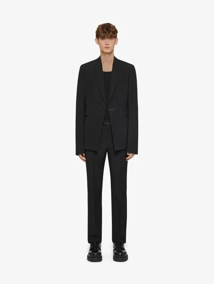 Givenchy Slim Fit Tailored Pants In Wool Black Men Pants and Shorts