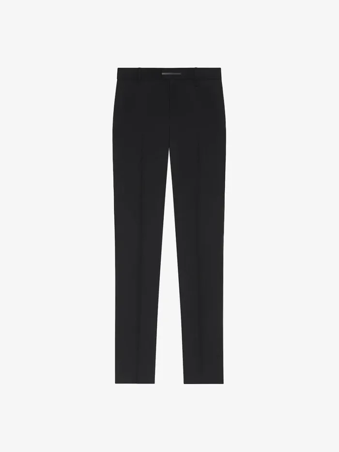 Givenchy Slim Fit Tailored Pants In Wool Black Men Pants and Shorts