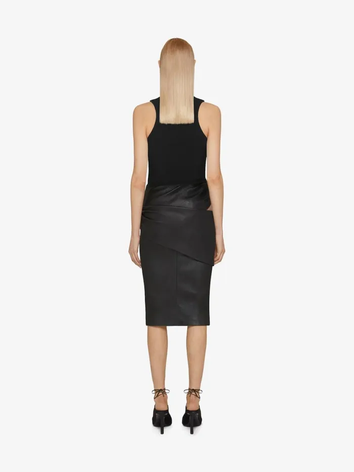 Givenchy Slim Fit Tank Top In Cotton With 4G Detail Black Women TShirts