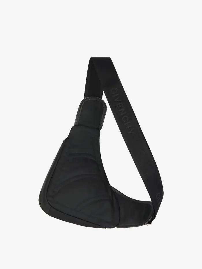 Givenchy Small GZip Triangle Bag In Nylon Black Men Crossbody Bags Givenchy Small GZip Triangle Bag In Nylon Black Men Crossbody Bags