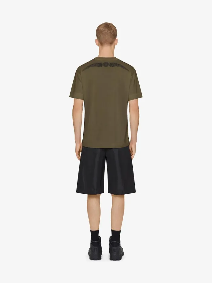 Givenchy Tshirt In Cotton GIVENCHY Wings Khaki Men TShirts