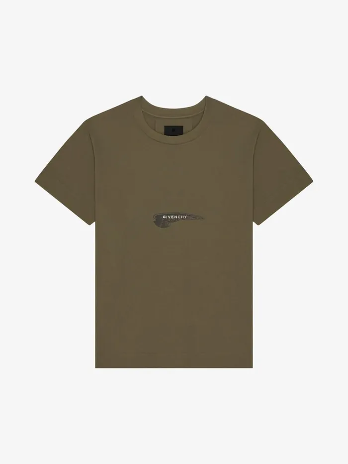 Givenchy Tshirt In Cotton GIVENCHY Wings Khaki Men TShirts