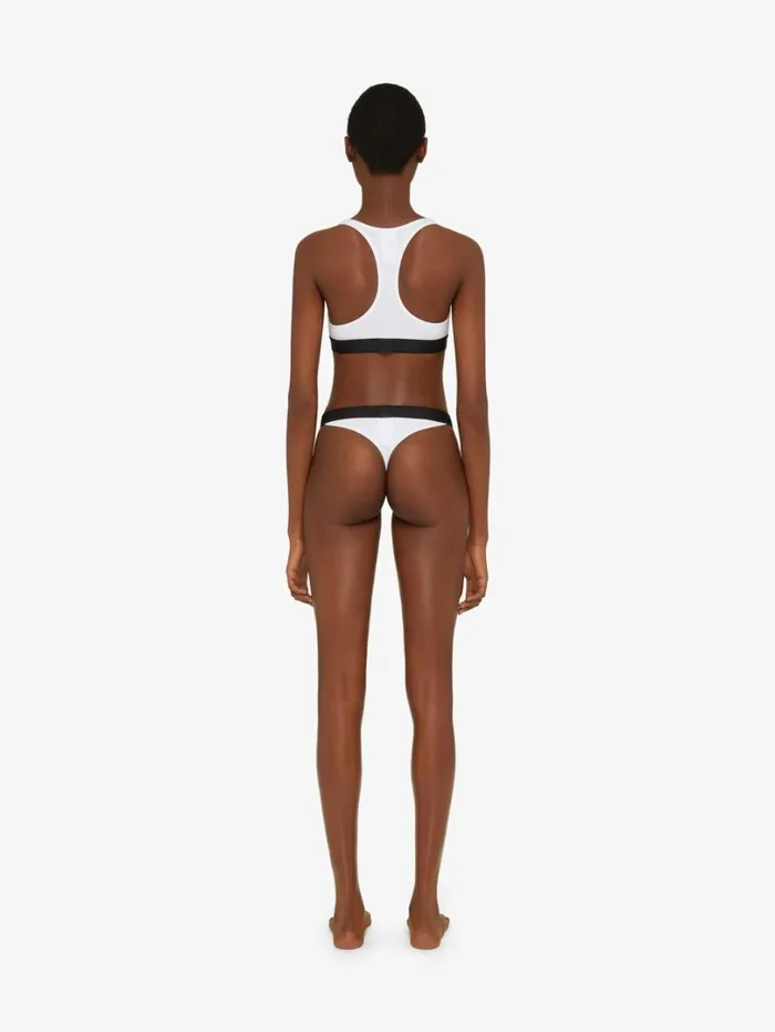 Givenchy Thong In Jersey Bio With GIVENCHY 4G Signature White Women Bodysuits and Underwear