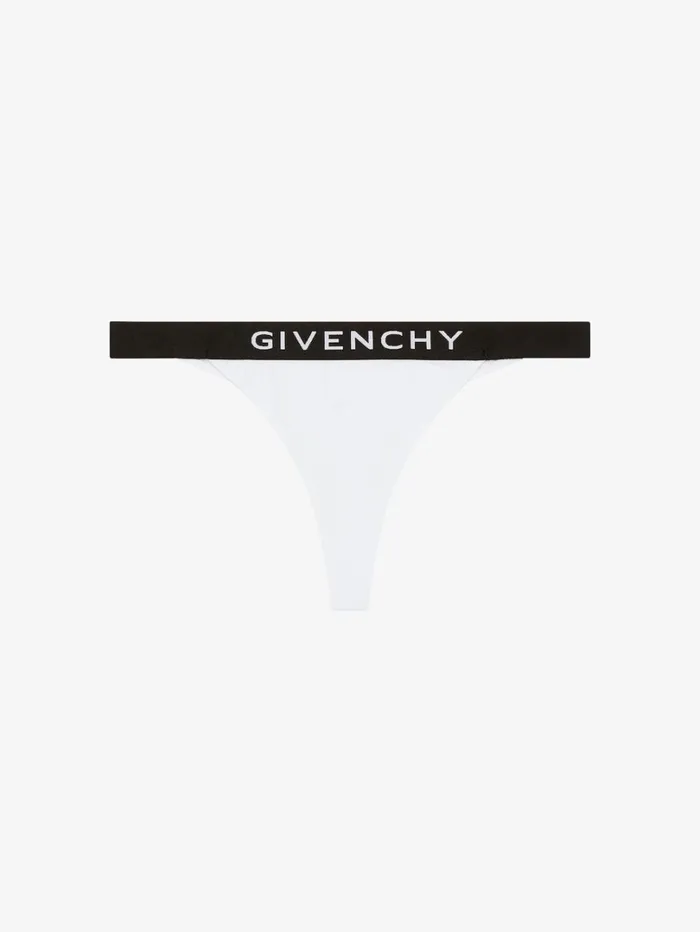 Givenchy Thong In Jersey Bio With GIVENCHY 4G Signature White Women Bodysuits and Underwear