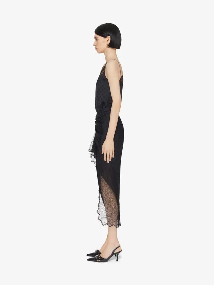 Givenchy Top In Polka Dots Jacquard And Lace Black Women Tops and Shirts