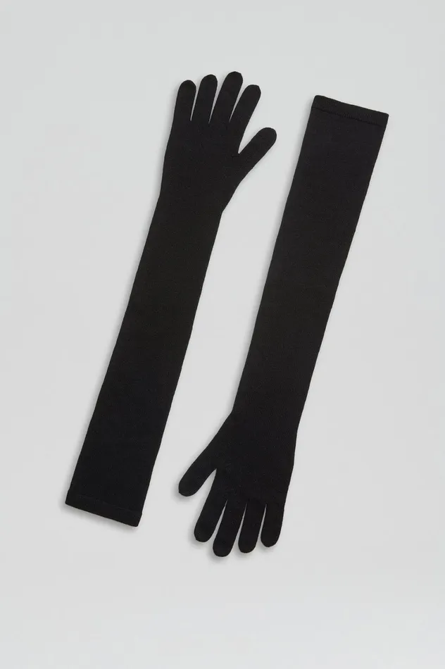 Gloves Women Scanlan Theodore CASHMERE GLOVES Black Gloves Women Scanlan Theodore CASHMERE GLOVES Black