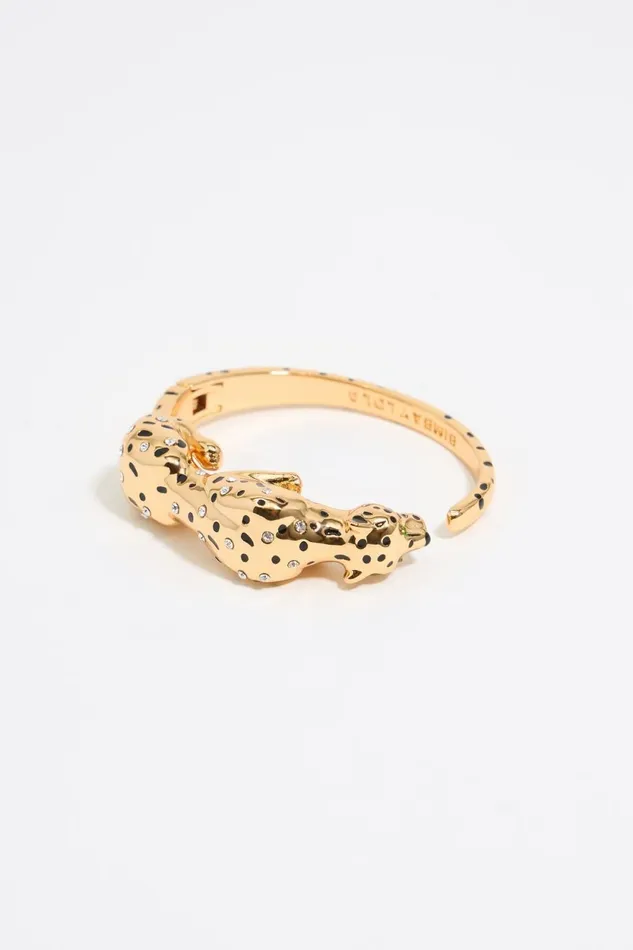 Gold And Black Panther Bracelet Green Women Bimba Y Lola Bracelets
